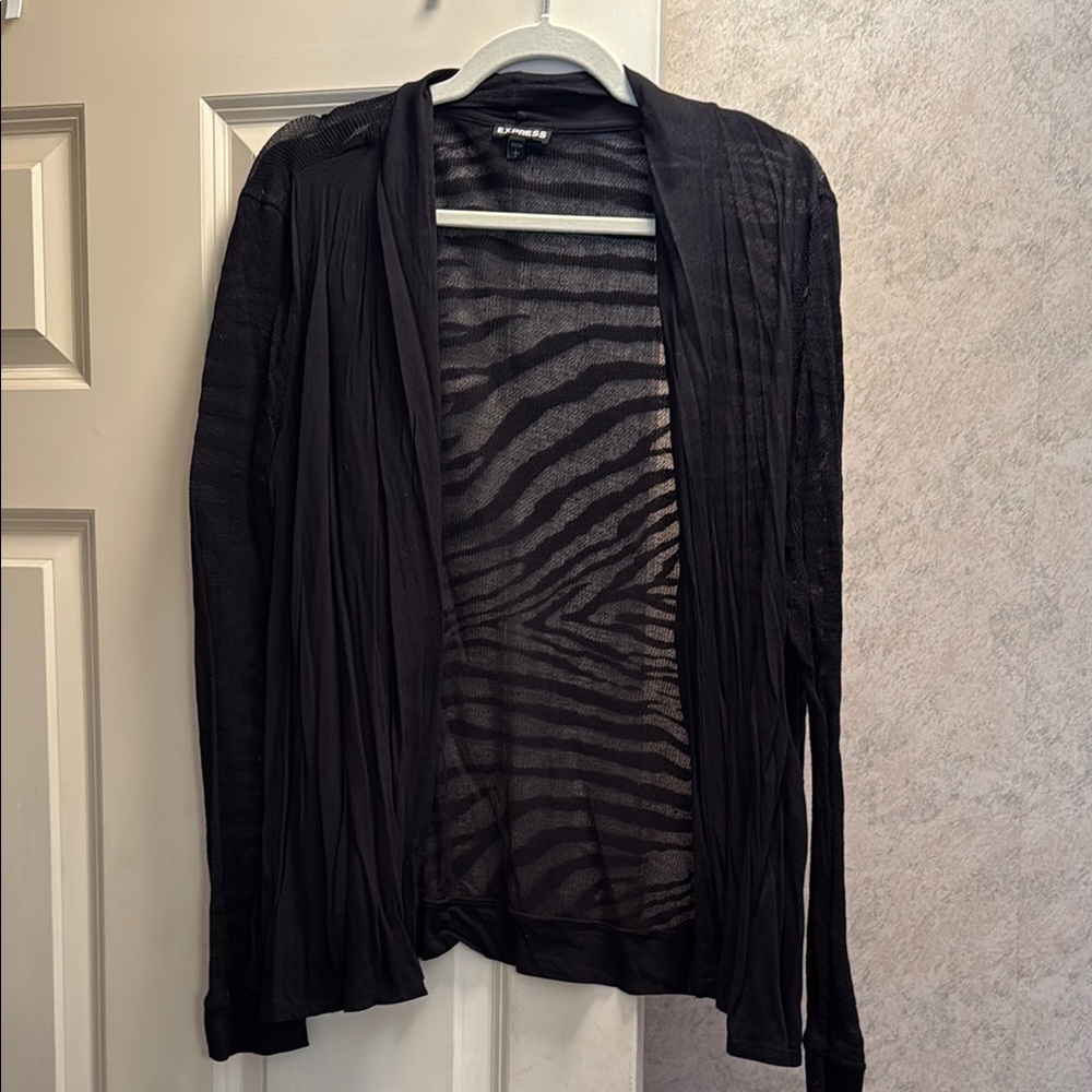 Express Black Sheer Cardigan